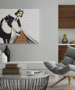 ALIVA 1237 banksy graffiti canvas schilderij c