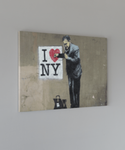ALIVA 1239 banksy I love ny canvas schilderij a