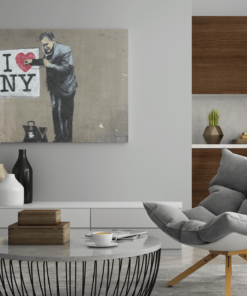 ALIVA 1239 banksy I love ny canvas schilderij b