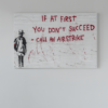 ALIVA 1240 banksy If at first you dont succeed call an airstrike canvas schilderij b