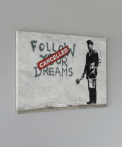 ALIVA 1242 banksy follow your dreams canvas schilderij a