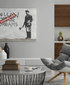 ALIVA 1242 banksy follow your dreams canvas schilderij c