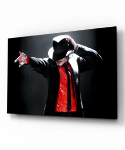 Michael Jackson Glasschilderij