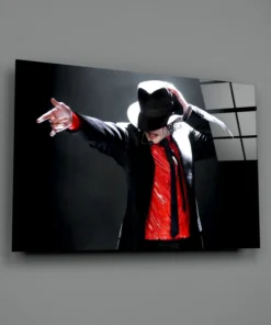 Alternative view of Michael Jackson Glasschilderij