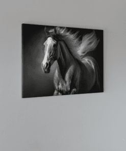 ALIVA 1183 grijze paard canvas schilderij horizontaal b