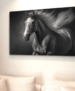 ALIVA 1183 grijze paard canvas schilderij horizontaal c