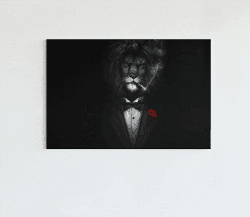 ALIVA 1187 meneer de leeuw canvas schilderij horizontaal a 1