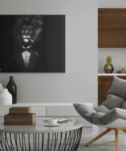 ALIVA 1187 meneer de leeuw canvas schilderij horizontaal c 1