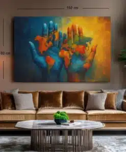 wereldkaart-op-handen-canvas-schilderij-horizontaal-a