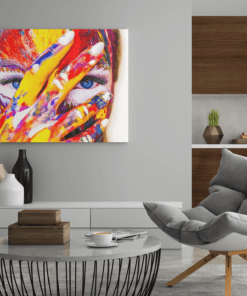 ALIVA 1190 vrouw kleurrijk canvas schilderij c