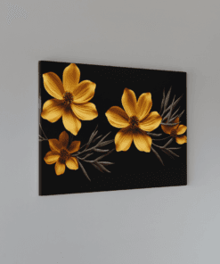 ALIVA 1191 gele bloemen canvas schilderij a