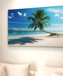 Landschap Het Strand Canvas Schilderij - Afbeelding 3