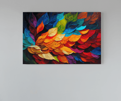 ALIVA 1195 kleurrijke bladeren canvas schilderij