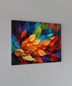ALIVA 1195 kleurrijke bladeren canvas schilderij a