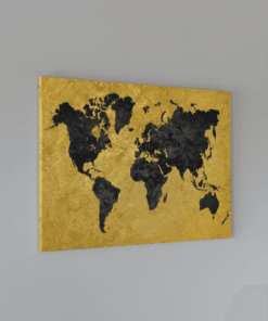 ALIVA 1196 werelkaart goud zwart a
