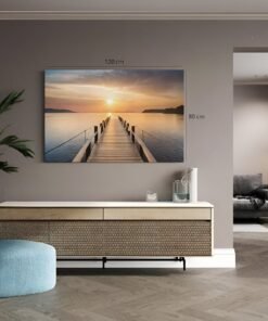 Landschap Houten Pier Canvas Schilderij