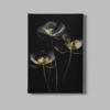 ALIVA 1203 bloemen zwart goud canvas schilderij
