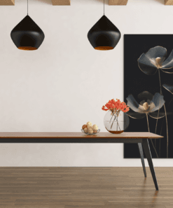 ALIVA 1203 bloemen zwart goud canvas schilderij c