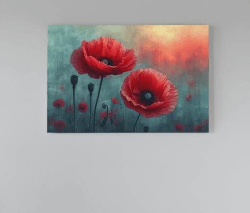 ALIVA 1207 canvas schilderij klaproos bloemen