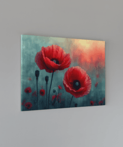 Alternative view of Klaproos Bloemen Canvas Schilderij