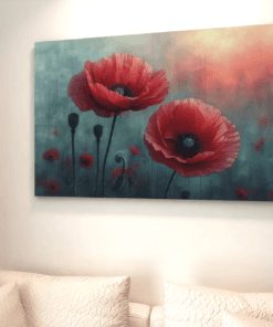 ALIVA 1207 canvas schilderij klaproos bloemen c