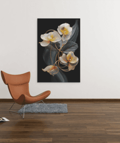 ALIVA 1209 bloemen wit geel canvas schilderij d 1