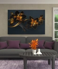 ALIVA 1211 gouden bloemen canvas schilderij b 1