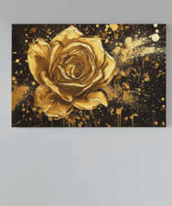 Gouden Roos Canvas Schilderij