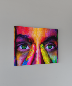 ALIVA 1249 gekleurde vrouw gezicht canvas schilderij a