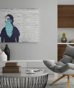 ALIVA 1251 banksy art graffiti canvas schilderij v