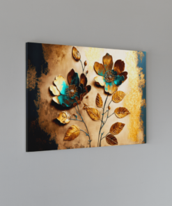ALIVA 1253 bloem abstract canvas schilderij a