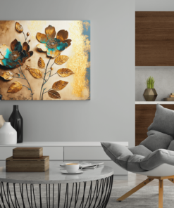 ALIVA 1253 bloem abstract canvas schilderij c