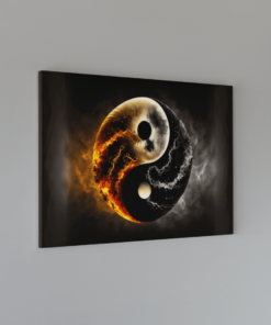 ALIVA 1256 yin en yang canvas schilderij a