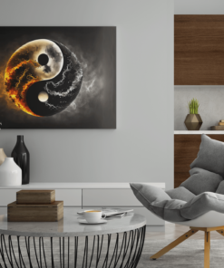 ALIVA 1256 yin en yang canvas schilderij c
