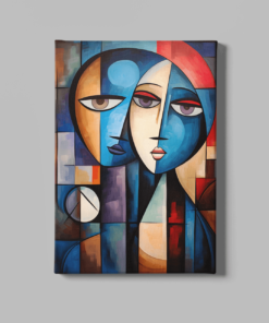 Gezichten Abstract Canvas Schilderij