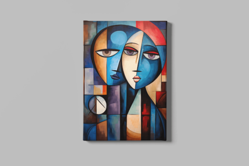 ALIVA 1259 gezichten abstract canvas schilderij
