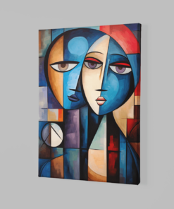 Alternative view of Gezichten Abstract Canvas Schilderij