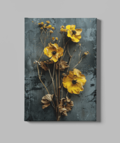 Gedroogde bloemen Canvas Schilderij