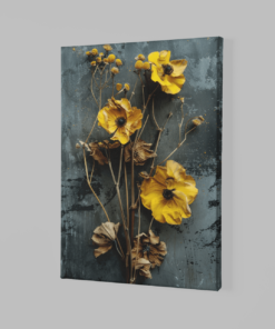 Alternative view of Gedroogde bloemen Canvas Schilderij
