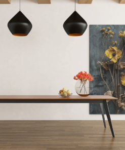 Gedroogde bloemen Canvas Schilderij - Afbeelding 5