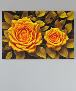 Gele Rozen Canvas Schilderijen