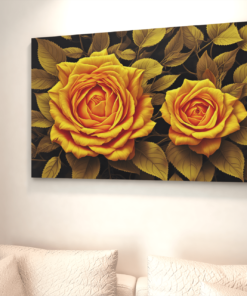 ALIVA 1269 gele rozen canvas schilderijen b