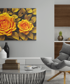 ALIVA 1269 gele rozen canvas schilderijen c