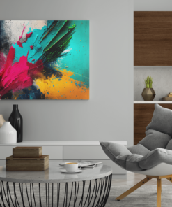 ALIVA 1277 kleurrijke abstract canvas schilderij b