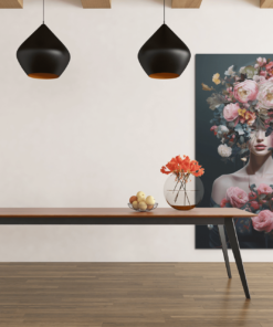 ALIVA 1282 vrouw met bloemen canvas schilderij d