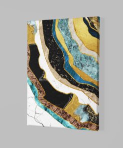 ALIVA 1283 abstracte golven canvas schilderij a
