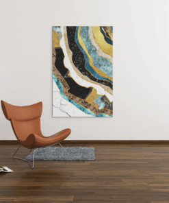 ALIVA 1283 abstracte golven canvas schilderij b