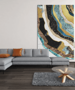 ALIVA 1283 abstracte golven canvas schilderij d