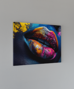 ALIVA 1285 gekleurde lippen canvas schilderij a