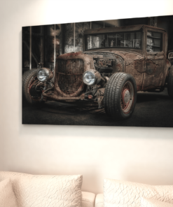 ALIVA 1288 retro car canvas schilderij b